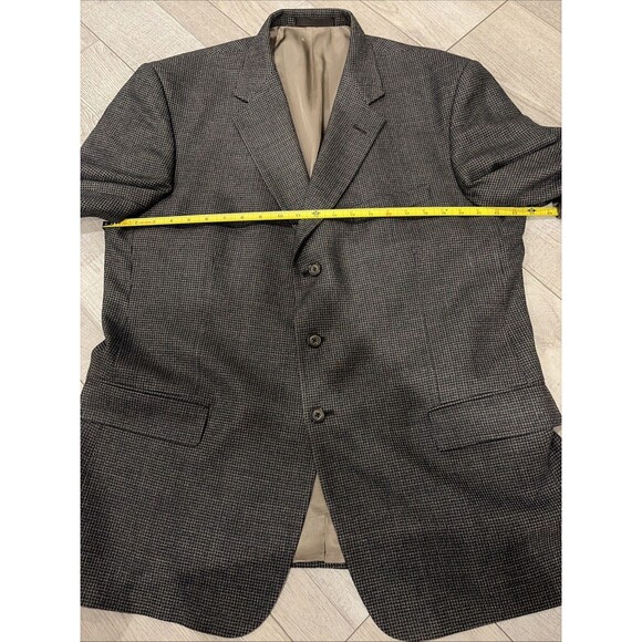 Vintage Monsieur By Givenchy Blazer Men's 46 Reg Wool Tweed Sport Coat USA Brown - Picture 7 of 12